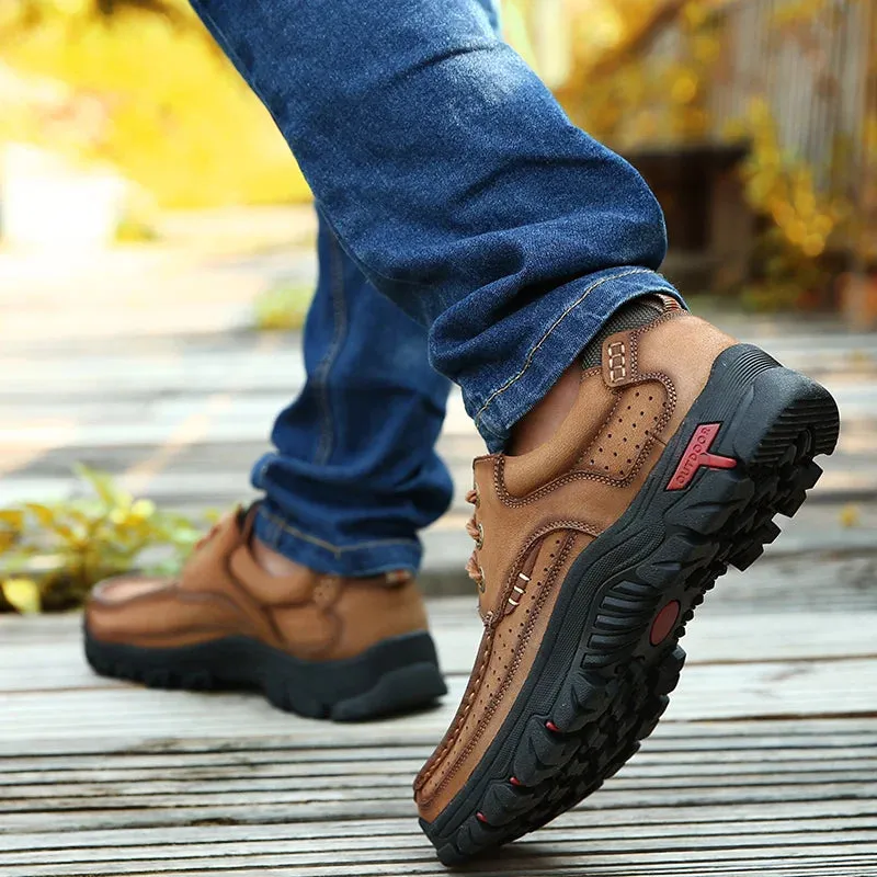 Genuine Leather Casual Loafers Waterproof